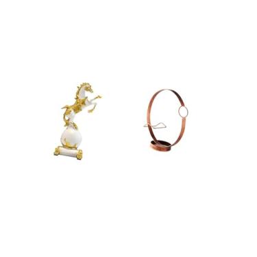 Imagem de Fenteer Escultura de Animal Moderna, Suporte para Garrafa de Vinho, Estatueta de Ferro, Ornamento de Mesa para Quarto, Sala de Estar, Mesa, Peça Central,