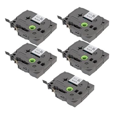 Imagem de Generic Fita para Máquina de Etiqueta, Fita para Fabricante de Etiquetas, 5 Peças, Suporte Dividido Multiuso, Durável para PT D200 PT 1290 (Bze-324)