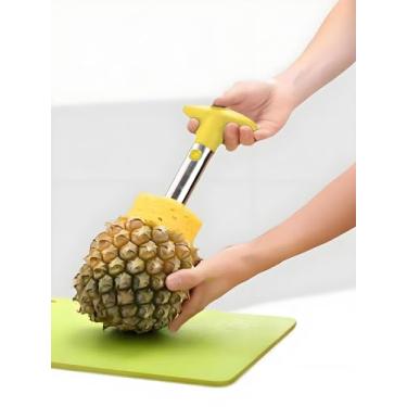 Imagem de Descaroçador de abacaxi, [Lâmina melhorada, reforçada, mais espessa], removedor de caroço de abacaxi premium, amarelo