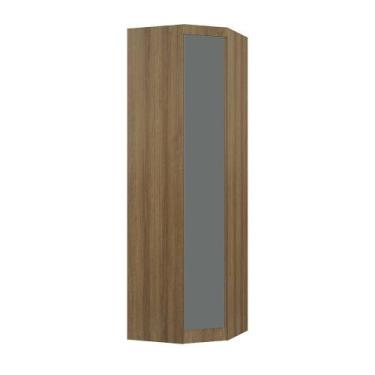 Imagem de Guarda Roupa De Canto Diagonal Modulado 1 Porta 70cm Veneza Luc Avelã 