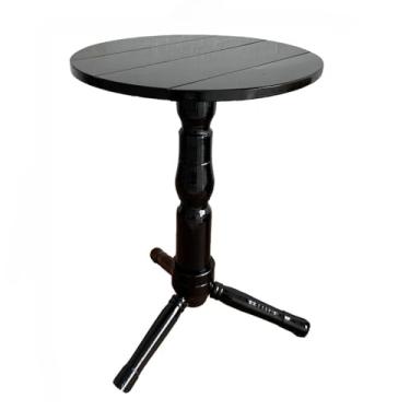 Imagem de Mesa Lateral Madeira Mesinha de Canto Criado Mudo- Mesinha de Canto Multiuso para Sala e Quarto, Criado Mudo e Apoio com Design Rústico Natural(Preto,2 Unidades)