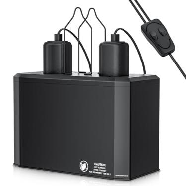 Imagem de LURMMUE Luminária Para Répteis Para Lâmpada De Calor E Lâmpada Uvb, Máx. 100 W Cada, Luminária De Cúpula Dupla Para Terrário De Dragões Barbudos, Tartarugas, Cobras E Lagartos