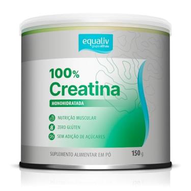 Imagem de Equaliv Creatina Monohidratada Sem Sabor 150g – Vegana, Zero Açúcares e Sem Glúten – Energia e Nutrição Muscular – Suplemento Versátil e de Fácil Solubilidade