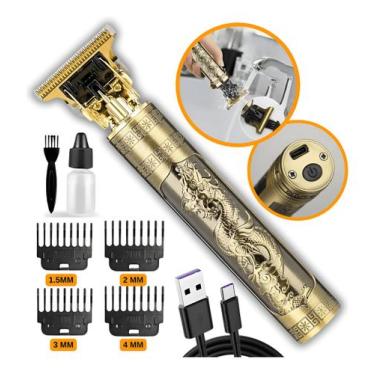 Imagem de Máquina De Cortar Cabelo Barba Dragão Buda Profissional Aparador - Kap