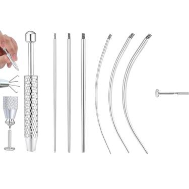 Imagem de Ferramenta de aperto de bola afunilada para troca de joias - 14 G, 16 G, 18 G, 20 g, pino de inserção sem fio, kit de alongamento para orelha/nariz/umbigo/mamilo/lábio/sobrancelha/língua (rosca