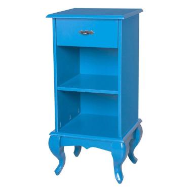 Imagem de Mesa de Cabeceira Estreita Antique 1 Gaveta e 2 Nichos Laca