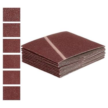 Imagem de HARFINGTON Correias de lixamento de 20 x 48 cm, 12 peças de lixa abrasiva de óxido de alumínio de 40/60/80/100/120/150 grãos para madeira, polimento de metal, afiador de facas