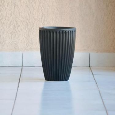 Imagem de Vaso de Planta Decarativo Coluna Romana 34x24 Luxo Externo e Interno em Polietileno (Preto)