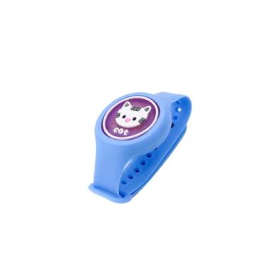Imagem de Pulseira Repelente Anti Mosquito Infantil, Silicone Ajustável, Design Divertido com Personagens, Azul, 22 x 1,9 x 4 cm, Duração de 30 Dias