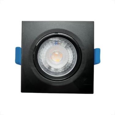Imagem de KIT10 SPOT LED 7W PRETA QUADRADO BRANCO FRIO 6500K