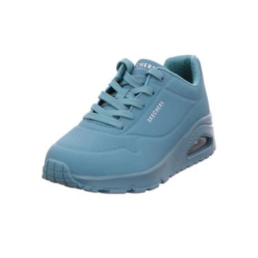 Imagem de Skechers Tênis feminino UNO Stand ON Air, malha Durabuck azul-petróleo, 36