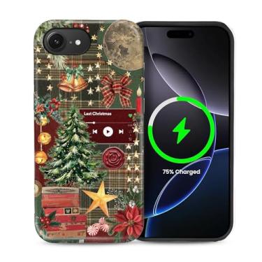 Imagem de ZHEGAILIAN Capa 2 em 1 para iPhone 16e 6,1 polegadas, compatível com MagSafe à prova de choque antiderrapante com capa de proteção de corpo inteiro, design de impressão fashion fosco texturizado para