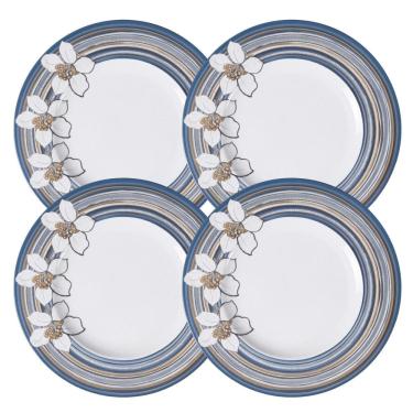 Imagem de Jogo De Pratos Sobremesa 21Cm Kit 4Pçs Nix Tramontina Floral