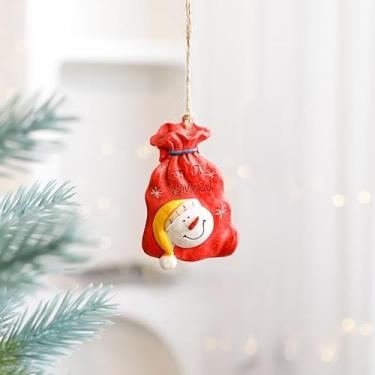 Imagem de Decorações de Natal Resina Pequena Casa Micro Paisagem Resina Casa Pequenos Ornamentos Boneco de Neve Alce Papai Noel