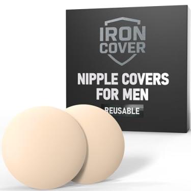 Imagem de Iron Cover Capa de mamilo reutilizável para homens - protetores de silicone anti-atrito para ginecomastia - ideal para ginecomastia e conforto - Design invisível sem costura para esportes, exercícios