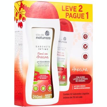 Imagem de Cia.da natureza, Kit promocional, Sabonete íntimo cremoso, Floral com Aroeira, com ácido latico, Leve 2 pague 1, 2 X 210ml
