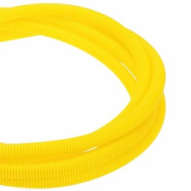 Imagem de DMiotech Tubo dividido de tear de fio de 6 m, protetores de cabo de conduíte flexível para animais de estimação, para escritório, casa, jardim, amarelo