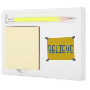 Imagem de Positive Affirmations Believe Porta-notas adesivas, organizador de mesa motivacional para amigos, professores, estudantes, colegas de trabalho, irmã irmão, incentivo para casa, escritório, presente