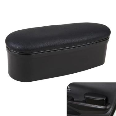 Imagem de CyperFair Apoio de braço para carro, cotoveleira esquerda, cotoveleira retrátil com armazenamento, acessórios ajustáveis para modificação do apoio de braço automático, ajuste universal para a maioria