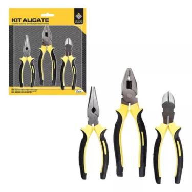 Imagem de Kit 3 Alicates Universal Corte Bico Meia Cana Ferramentas - Zein