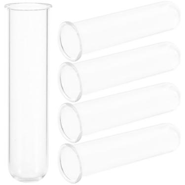 Imagem de DOITOOL 5 peças de tubos de ensaio de vidro transparente para estação de propagação, tubos de água florais hidropônicos, recipientes de mesa para plantas aéreas, flores, decoração de jardim e