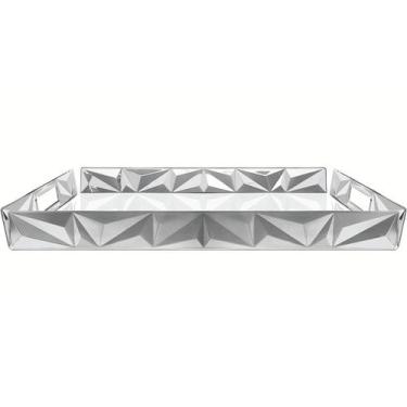 Imagem de Bandeja Tramontina Prisma em Aço Inox para Café da Manhã Mesa de Centr