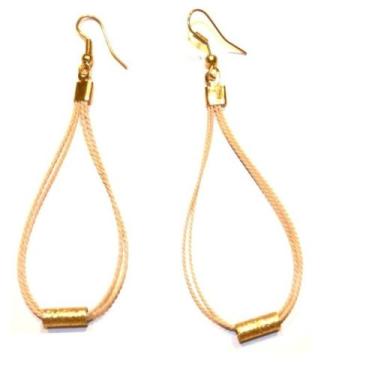 Imagem de Brinco Palha De Buriti Cilindro - Tulerry Semijoias E Acessórios