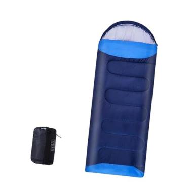 Imagem de kowaku Saco de dormir compacto tipo envelope 86,6 x 29,5 polegadas para uso em acampamentos ao ar livre, Azul Escuro 1.8kg