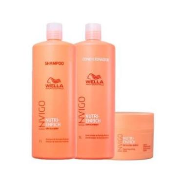 Imagem de Kit Wella Professionals Invigo Nutri Enrich - Shampoo 1000ml e Condicionador 1000ml e Máscara 150ml-Unissex