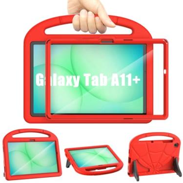 Imagem de Capa infantil para Samsung Galaxy Tab A11 + /A9 Plus de 11 polegadas, protetor de tela integrado, leve à prova de choque e suporte, capa adequada para crianças para tablet Galaxy A11 Plus 2025