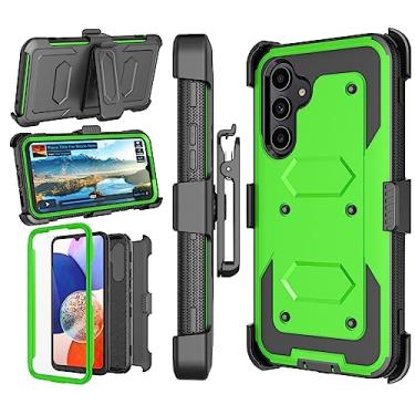 Imagem de Njjex Capa robusta para Samsung Galaxy A54 5G, capa para Galaxy A54 5G, [Nbeck] Protetor de tela integrado resistente com trava giratória, clipe de cinto, capa rígida para Samsung A54 5G [verde]
