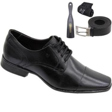 Imagem de Kit Sapato Social Rafarillo Executivo Com Cadarço 4 em 1-Masculino
