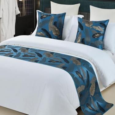 Imagem de Camas e cachecol de jacquard, capa protetora de cama king de luxo, antiderrapante, sem rugas, decoração multiuso, perfeita para estilo de quarto de hóspedes - tipo 02||50 * 210 cm para cama de 1,5 m