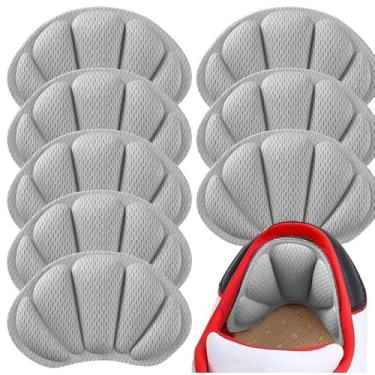 Imagem de Almofadas de forro de calcanhar para sapatos soltos, almofadas de malha para botas, sapatos soltos muito grandes para mulheres e homens, melhoram o ajuste do sapato, impedem o deslizamento do