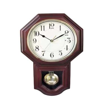 Imagem de Relógio de parede, pêndulo, madeira, bateria, pêndulo, relógio de parede - relógio regulador de madeira para escola com pêndulo, relógios de parede decorativos para decoração de sala de estar, casa