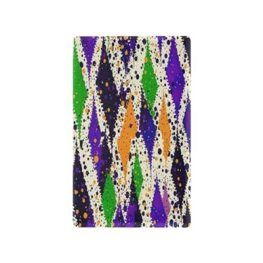 Imagem de Wassud Placa de cobertura de interruptor de luz com padrão geométrico colorido, capas de tomadas duplex, placa de parede decorativa, decoração de casa, sala de estar, quarto