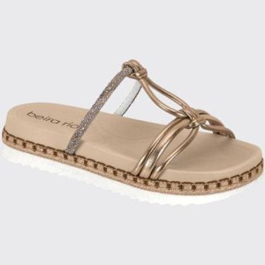 Imagem de Sandália Flatform Feminina Pepete Fitas Brilhantes Beira Rio 8553.102.25223-Feminino