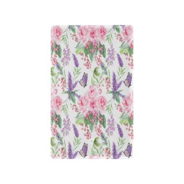 Imagem de Wassud Aquarela lavanda borboletas interruptor de luz placa decorativa para tomada placa de parede para tomadas elétricas em branco 4,53 x 2,76 polegadas