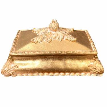 Imagem de Porta Joia Dourado - 13x23x15cm - Encante-se com Nosso Objeto Decorati