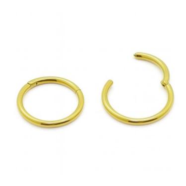 Imagem de Piercing Argola Articulada Click 1.2mm em Titânio Dourado 65v - M2 Pie