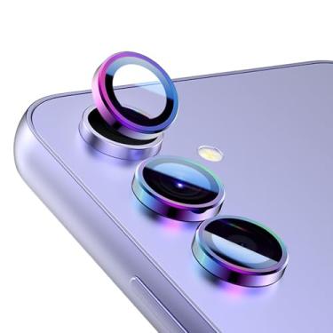 Imagem de Zeking (2 conjuntos de protetores de lente de câmera compatíveis com Samsung Galaxy A37/A57 5G, claridade HD resistente a arranhões, vidro temperado ultrafino 9H com bordas de alumínio, capa de lente