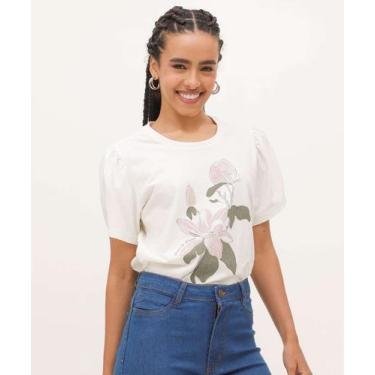 Imagem de Blusa Feminina Manga Princesa Marisa-01061, Off white, P