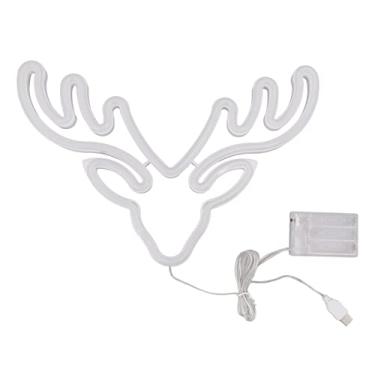 Imagem de ZJchao Elk Neon Light, Decoração de Parede LED Alimentada por Bateria USB para Festa Em Casa de Natal, Com Material ABS de PVC Flexível (Luz Quente)