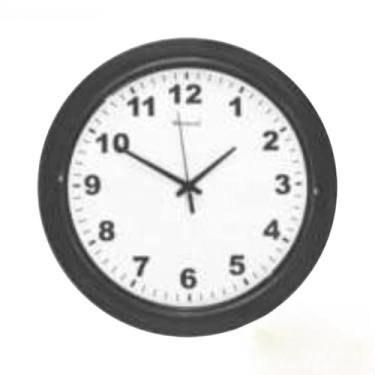 Imagem de Relógio de Parede Analógico Tic Tac 21/24/30cm - Cor Branco Preto, Funcionamento com Pilha AA, Ideal para Sala, Quarto e Escritório (MASTER 30 CM P/B)