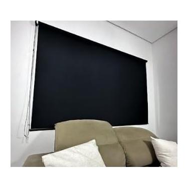 Imagem de Persiana Rolo Blackout 100% Impermeável - Cortina para Janela com Bloqueio Total de Luz, Anti-Ruído e Privacidade, Ideal para Quarto, Sala e Escritório - Easy Install (Preto)