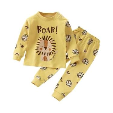 Imagem de Conjuntos De Pijamas De Unicórnio Para Crianças Unissex, Confortáveis 