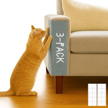 Imagem de Tapete autoadesivo para gatos, arranhador de escalada DIY para torre de gato, sofá e protetor de móveis, almofadas de substituição (cinza, 50 x 29 cm, pacote com 3)