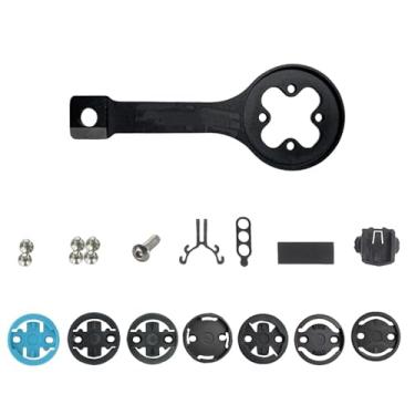 Imagem de Mesa de guidão para bicicleta de estrada -12° fixa/ajustável -17°/-7° com calço de ângulo, fibra de carbono T1000, abraçadeira de guidão de 31,8 mm, suporte para GPS/ciclocomputador.(Mount)