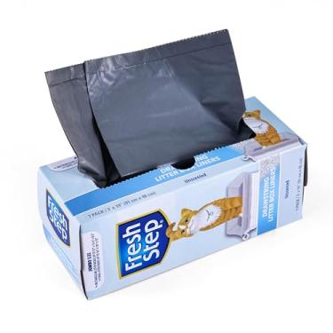 Imagem de Fresh Step Caixas de areia para gatos com cordão, sem cheiro, tamanho jumbo, 91,4 cm x 48,2 cm - 7 unidades | Sacos de areia para gatos, forros para todos os gatos para manter sua casa limpa