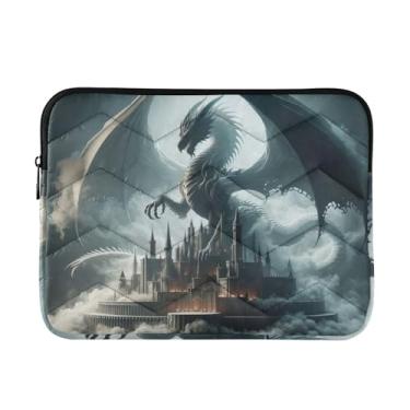 Imagem de Bolsa para laptop Dragon Fog Castle, fina, leve, à prova d'água, bolsa de viagem para laptop para homens e mulheres de 13 a 14 polegadas